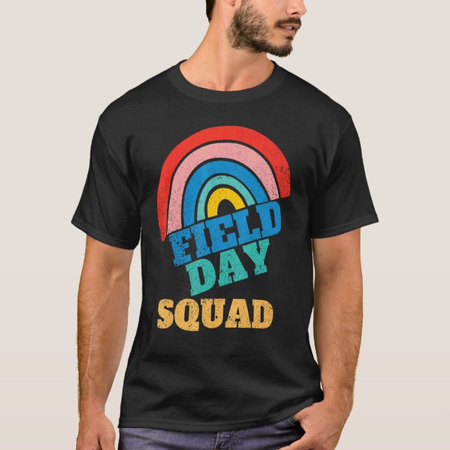 Camiseta Kids Field Day Squad Rainbow (Frente)