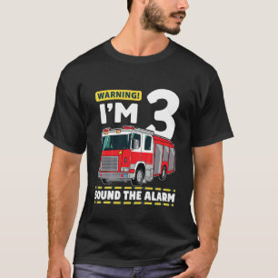 Camiseta Kids Fire Truck, 3 Anos De Idade, Bombeiro, 3° Nas