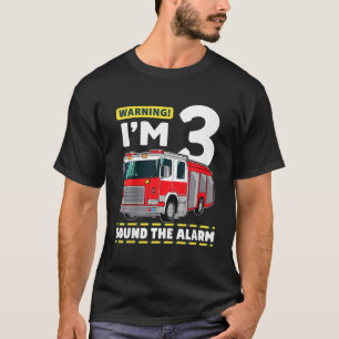 Camiseta Kids Fire Truck, 3 Anos De Idade, Bombeiro, 3° Nas