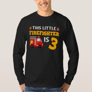 Camiseta Kids Fire Truck, 3 anos, pequeno bombeiro 3r