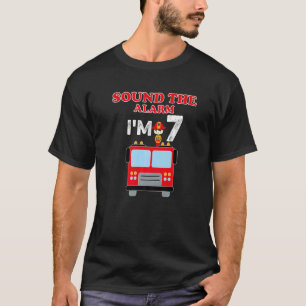 Camiseta Kids Fire Truck, 7 anos, 7 Birthda