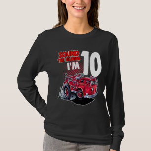Camiseta Kids Fire Truck Eu tenho 10 anos Bombeiro 10
