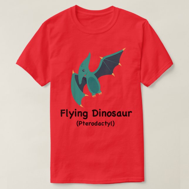 Camiseta Kids Flying Dinosaur PterodactylFor Boys & Girls  (Frente do Design)