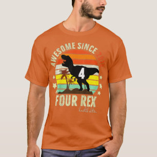 Camiseta Kids Fourth Dinosaur 4 Year Old 2018 Im 4 4th Birt