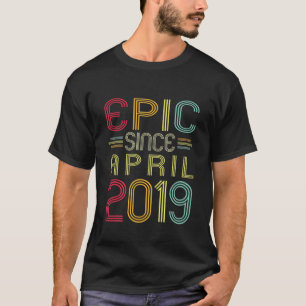 Camiseta Kids Funny Epic Since April 2019 3Rd Birthday 3 Ye