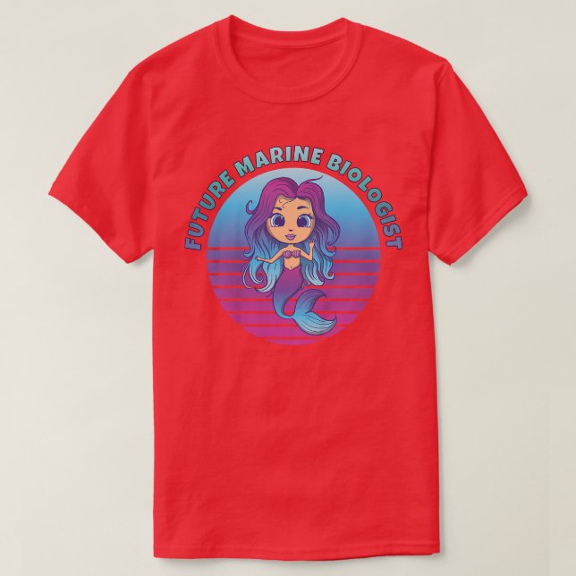 Camiseta Kids Future Marine Biologist Mermaid  (Frente do Design)