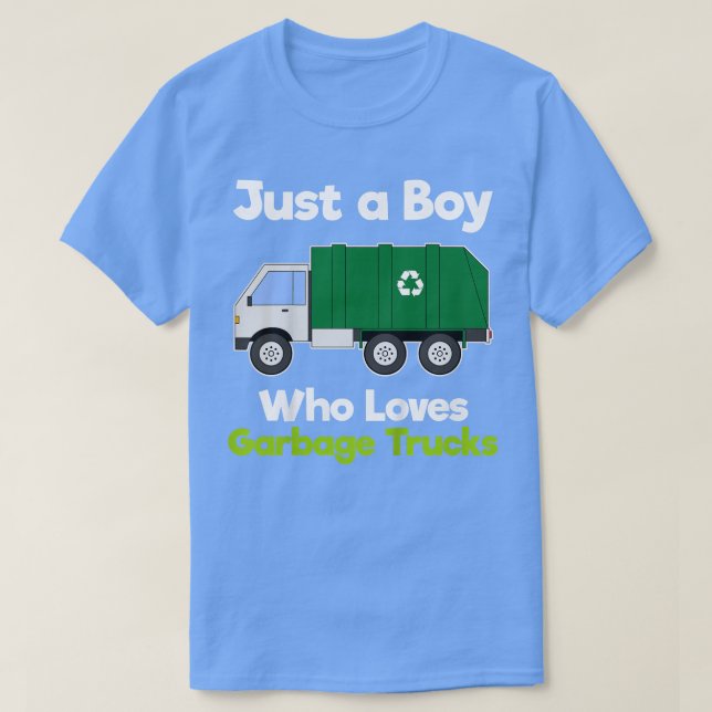Camiseta Kids Garbage Smiling Truck Boy Love Recycling Day  (Frente do Design)