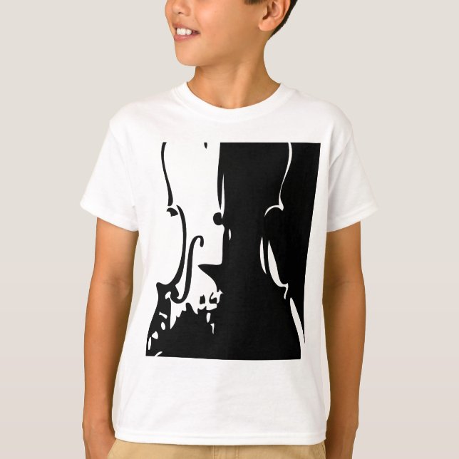 Camiseta Kids Giant Violin Ringer T-shirt (Frente)
