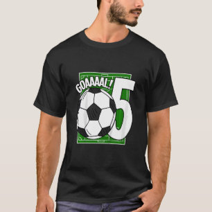 Camiseta Kids Goaaaal 5 Birthday 5 Anos Jogador De Futebol