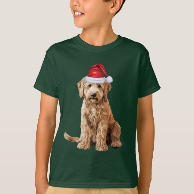 Camiseta Kids Goldendoodle Dog Lover Funny Christmas (Frente)