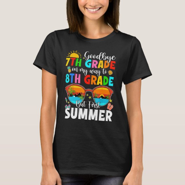 Camiseta Kids Goodbye 7th Grade Graduation To 8th Grade Bea (Frente)
