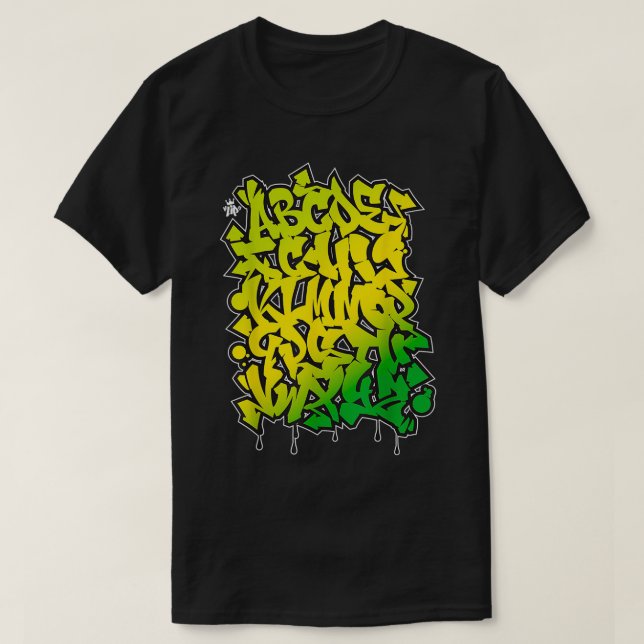 Camiseta Kids Graffiti Letters Alphabet Street Style  (Frente do Design)