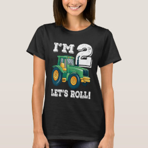 Camiseta Kids Green Fazenda Trator segundo aniversário 2 An