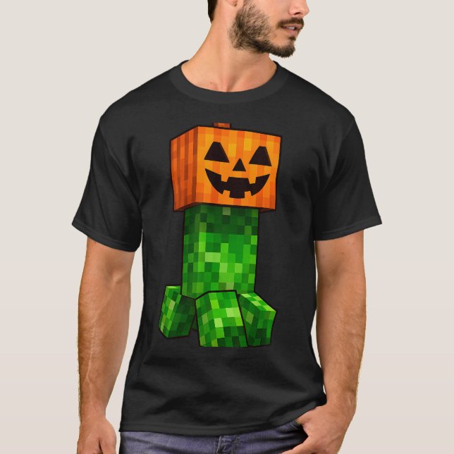 Camiseta Kids Halloween Gamer Xel Jack O Lantern Pumpkin Bo (Frente)