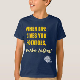 Camiseta Kids' Hanukkah Shirt - "Make latkes"