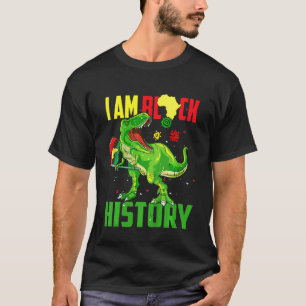 Camiseta Kids I Am Black History Month Dinosaur African Bab