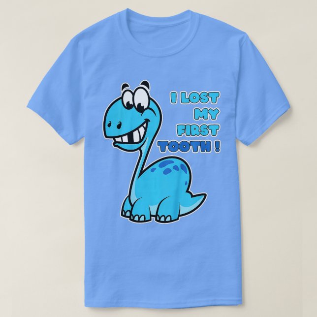 Camiseta Kids I Lost My First Tooth  Cute Dinosaurs  (Frente do Design)