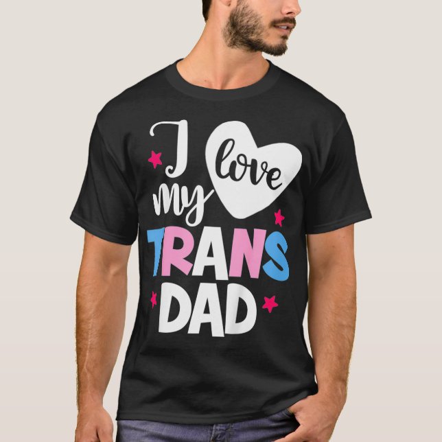 Camiseta Kids I Love My Trans Dad Proud Transgender LGBTQ L (Frente)