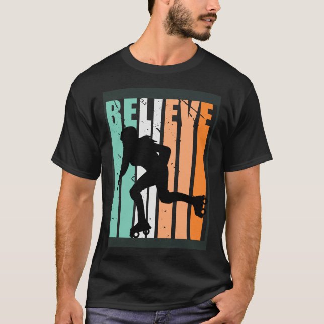 Camiseta Kids I Love Roller Skating Team Believe Inline Ska (Frente)