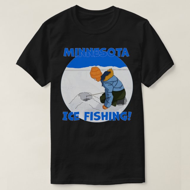 Camiseta Kids Ice Fish Minnesota (Frente do Design)
