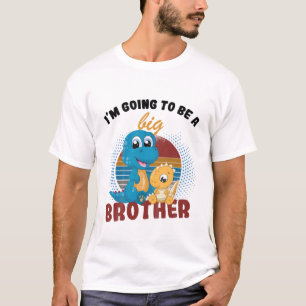 Camiseta Kids I'm Going To Be A Big Brother 2023 Dinosaur