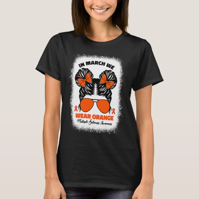 Camiseta Kids In March We Wear Orange Ms Multiple Sclerosis (Frente)