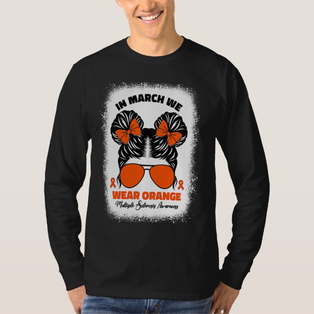 Camiseta Kids In March We Wear Orange Ms Multiple Sclerosis (Frente)