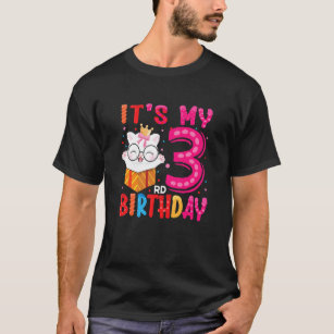 Camiseta Kids It's My 3rd Birthday For The 3 Years Old Cute