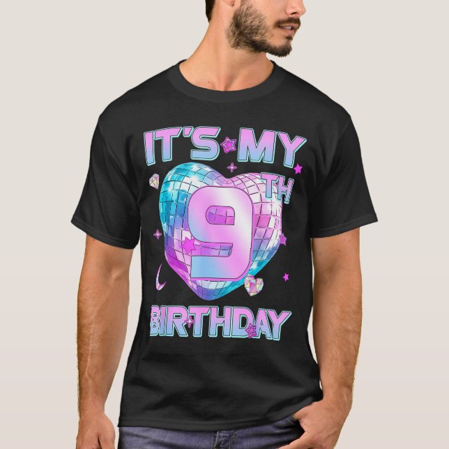 Camiseta Kids It's My 9th Birthday Girl 9 Year Old Kp Bday  (Frente)