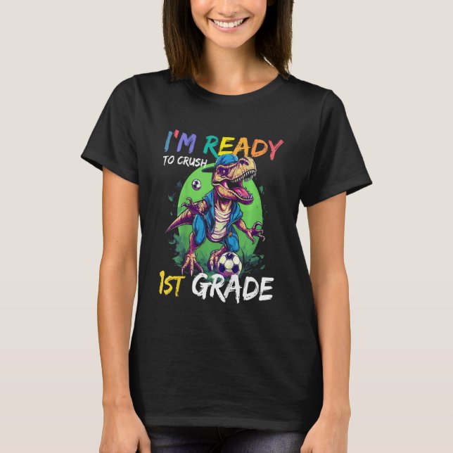Camiseta Kids Kindergarten Complete Ready To Crush 1st Grad (Frente)
