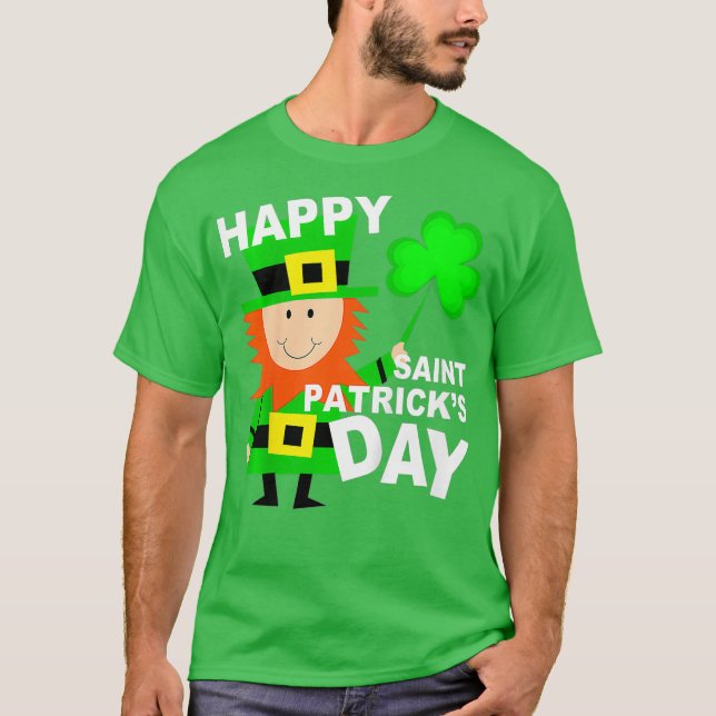 Camiseta Kids Leprechaun Gift for Boys Girls Happy Saint (Frente)