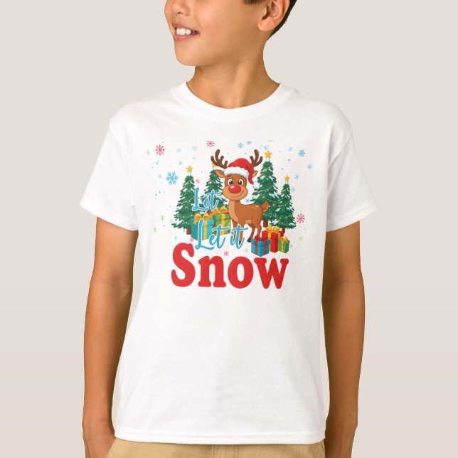 Camiseta Kids Let It Snow Christmas (Frente)