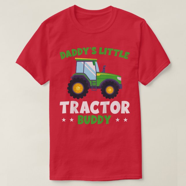 Camiseta Kids Little Farmer Daddy'S Little Tractor Buddy  (Frente do Design)