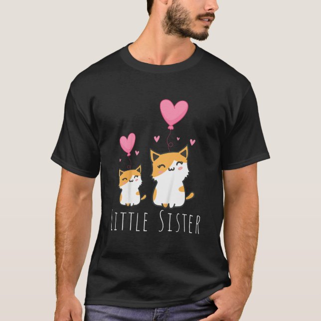 Camiseta Kids Little Sister Cat   (Frente)