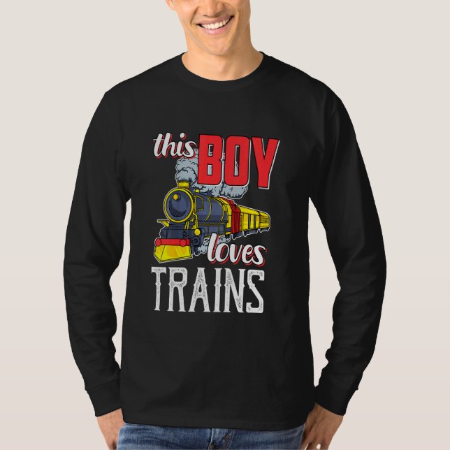 Camiseta Kids Locomotive Steam Engine Railfan - Este Rapaz  (Frente)