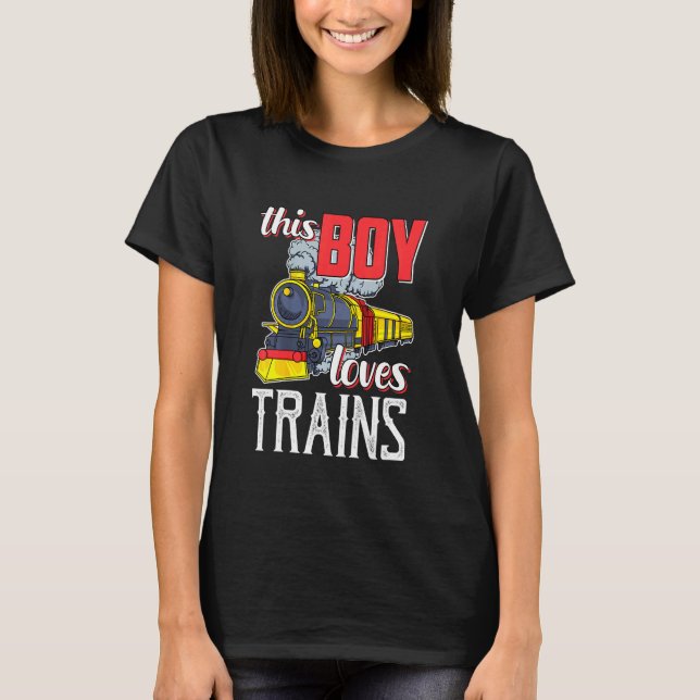 Camiseta Kids Locomotive Steam Engine Railfan - Este Rapaz  (Frente)