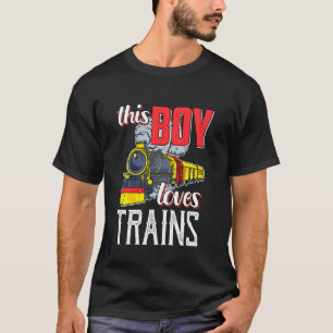 Camiseta Kids Locomotive Steam Engine Railfan - Este Rapaz