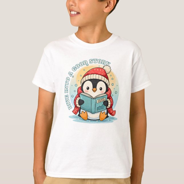 Camiseta Kids' Magical Storytime Penguin Adventure Cotton T (Frente)