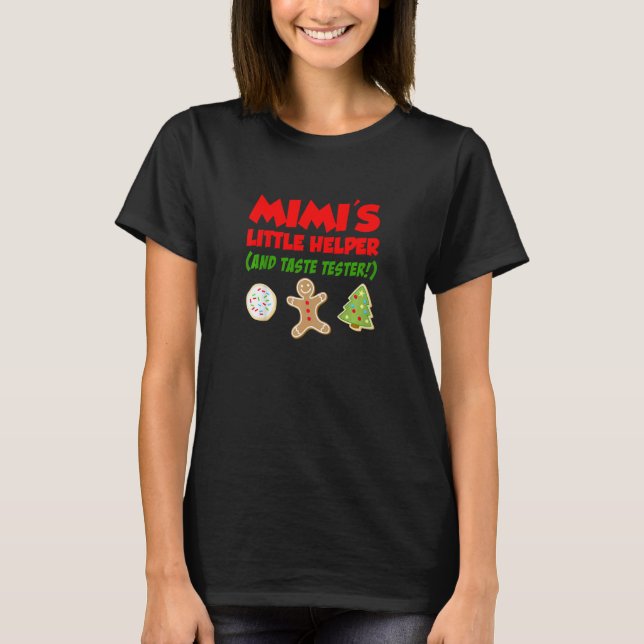 Camiseta Kids Mimi's Little Helper Christmas Cookie Baking (Frente)