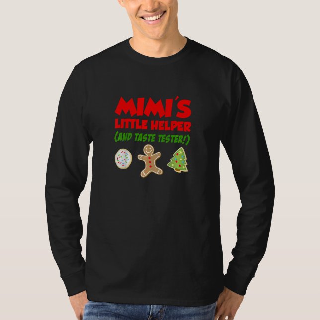 Camiseta Kids Mimi's Little Helper Christmas Cookie Baking (Frente)