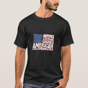 Camiseta Kids Mommy And Daddy's American Dream Usa Son Kid