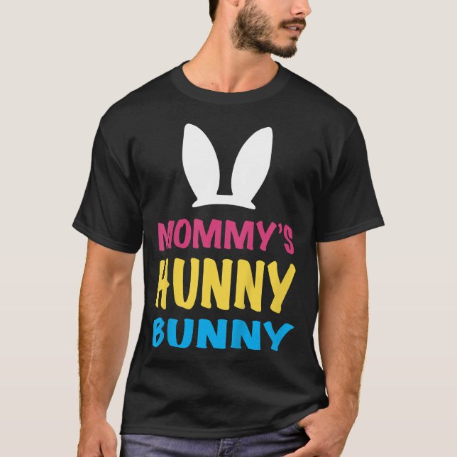 Camiseta Kids Mommy's Hunny Bunny Easter  (Frente)