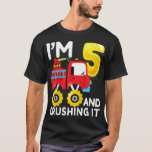 Camiseta Kids Monster Fire Truck 5th Birthday Five I'm 5 an<br><div class="desc">Kids Monster Fire Truck 5th Birthday Five I'm 5 and Crushing It  .</div>