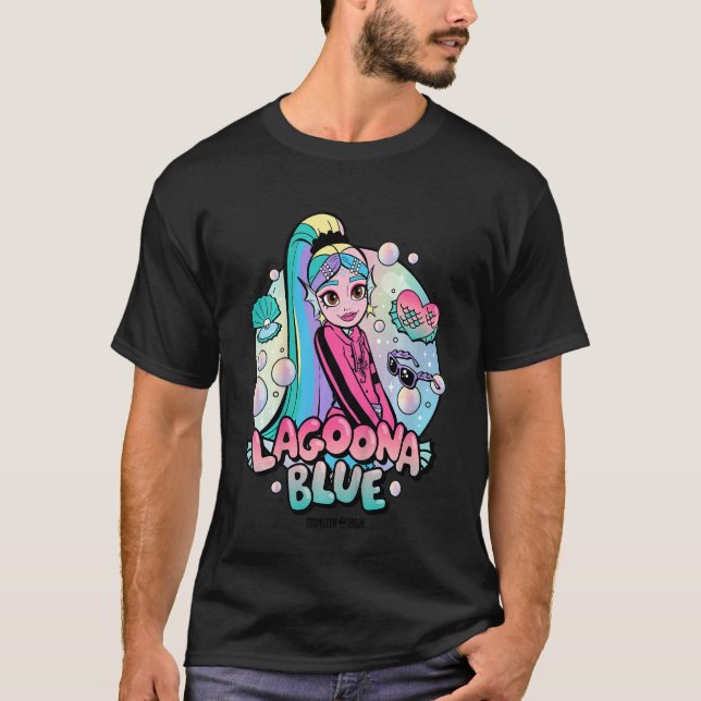 Camiseta Kids Monster High   Lagoona Blue Bubbles (Frente)