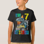 Camiseta Kids Monster Truck 7 Year Old Tee 7th Birthday Boy<br><div class="desc">Birthday Monster Truck Dinosaur,  Birthday Monster Truck T-Rex,  Birthday Monster Truck,  Birthday Dinosaur,  Birthday Boy Monster Truck Dinosaur,  Birthday Boy Dinosaur,  Birthday Boy T-Rex,  Family Matching Monster Truck Dinosaur,  Monster Truck Dinosaur,  Kids Monster Truck 7 Year Old Tee 7th Birthday Boy Monster Truck Dinosaur T-Shirt</div>