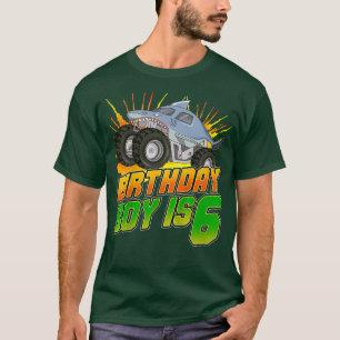 Camiseta Kids Monster Truck Birthday Boy Is 6 Kids 6th Birt