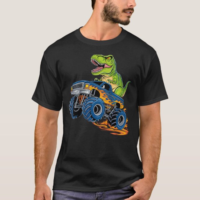 Camiseta Kids Monster Truck Dinosaur (Frente)