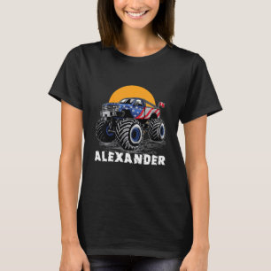 Camiseta Kids Monster Truck Name Alexander Car