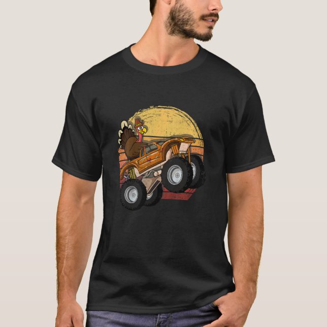 Camiseta Kids Monster Truck Turquia Sunset Retro Thankdon (Frente)
