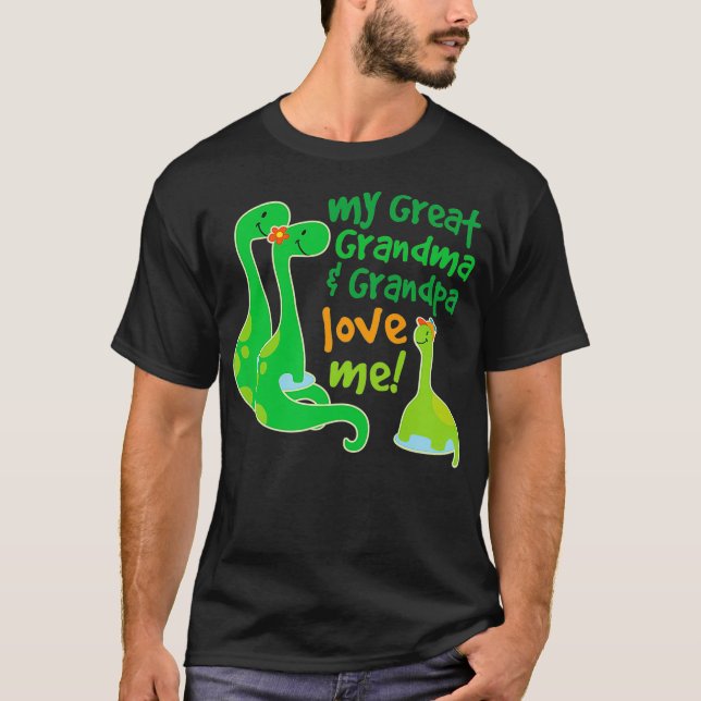 Camiseta Kids My Great Grandma and Great Grandpa Love Me (Frente)